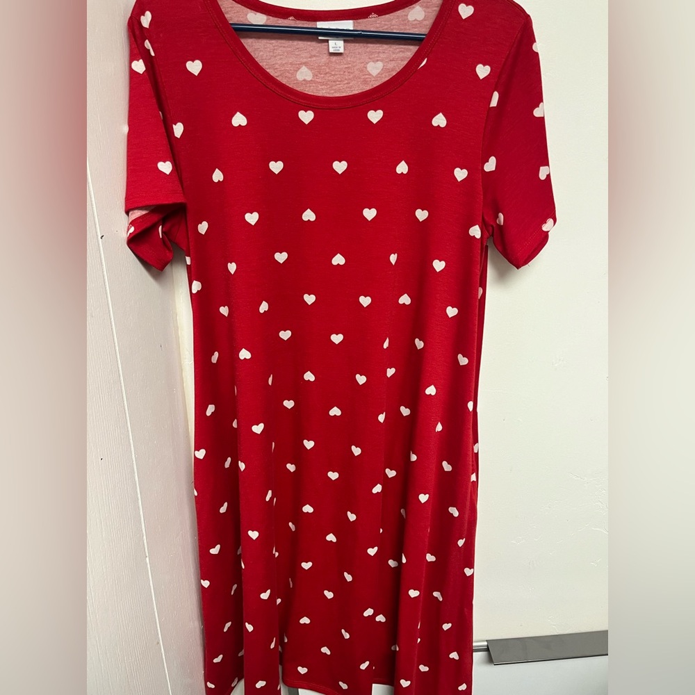 Red Heart Lularoe Jessie Dress